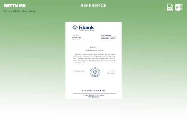 Модерен стил Референтен шаблон за прва инвестициска банка Бугарија